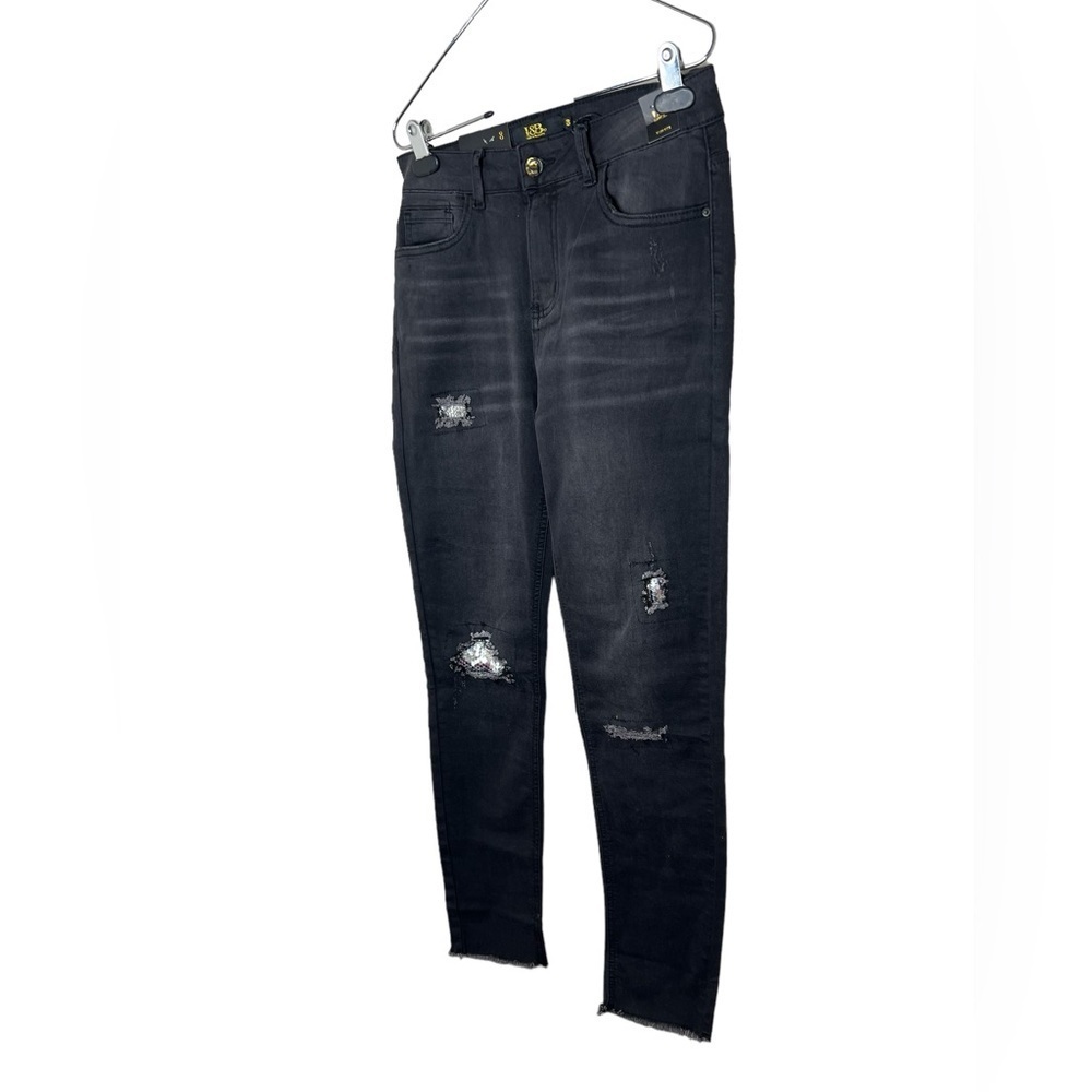 Lucky And Blessed Women's Skinny Sequin Patches Jeans View 2